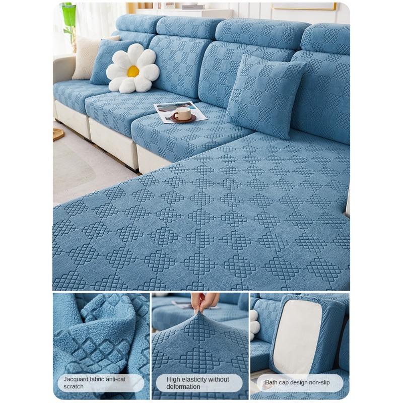 Stretch Sofabezug Bezug Neu All-Inclusive Vier Jahreszeiten Universal Rosa Sofa Tofu Block Sitzbezug