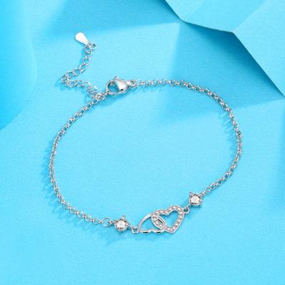 New Double Love Bracelet Women's Niche Fashion Temperament Ins Wind Heart-shaped Jewelry Trendy Jewelry
