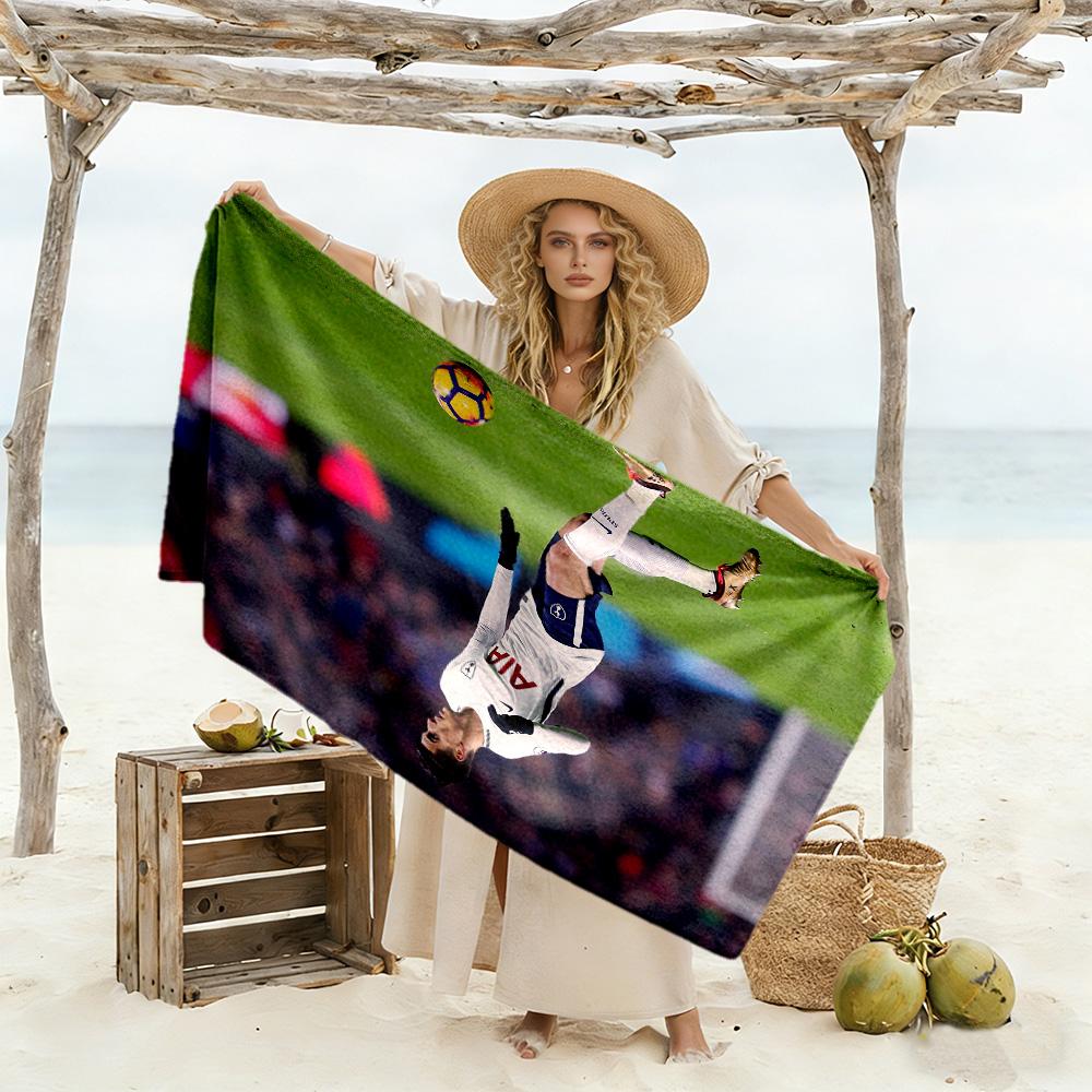 Tottenham Player Action Beach Towel Soft Durable Quick-Dry Comfortable Lightweight