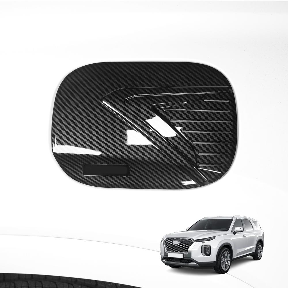 Exterior Accessories For Hyundai Palisade 2020-2025 Car Tuning Carbon Fiber Car Fuel Tank Cap Decoration Cover Trim LHD/RHD