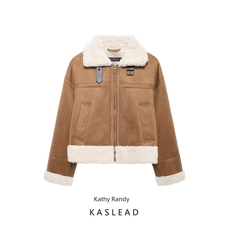 Kaslead New Arrival Women's Clothing Fashion Style Fashion Minimalist Zipper Ornament Double-Sided Jacket Outwear 8372244