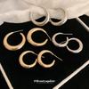 C-shaped Metal Earrings, Earrings, European and American Heavy Industry Design Fashion Studs, Versatile Earrings, Women