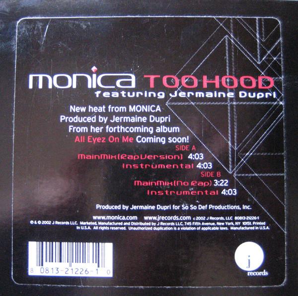 

12inch Record MONICA Too Hood 80813212261 J RECORDS 2002 US Rap HipHopRB