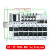 3s/4s/5s Bms 12v 16,8v 21v 3,7v 100a Li-ion Lmo Ternární lithiová baterie Ochrana Obvodová deska Li-polymer Balanční nabíjení