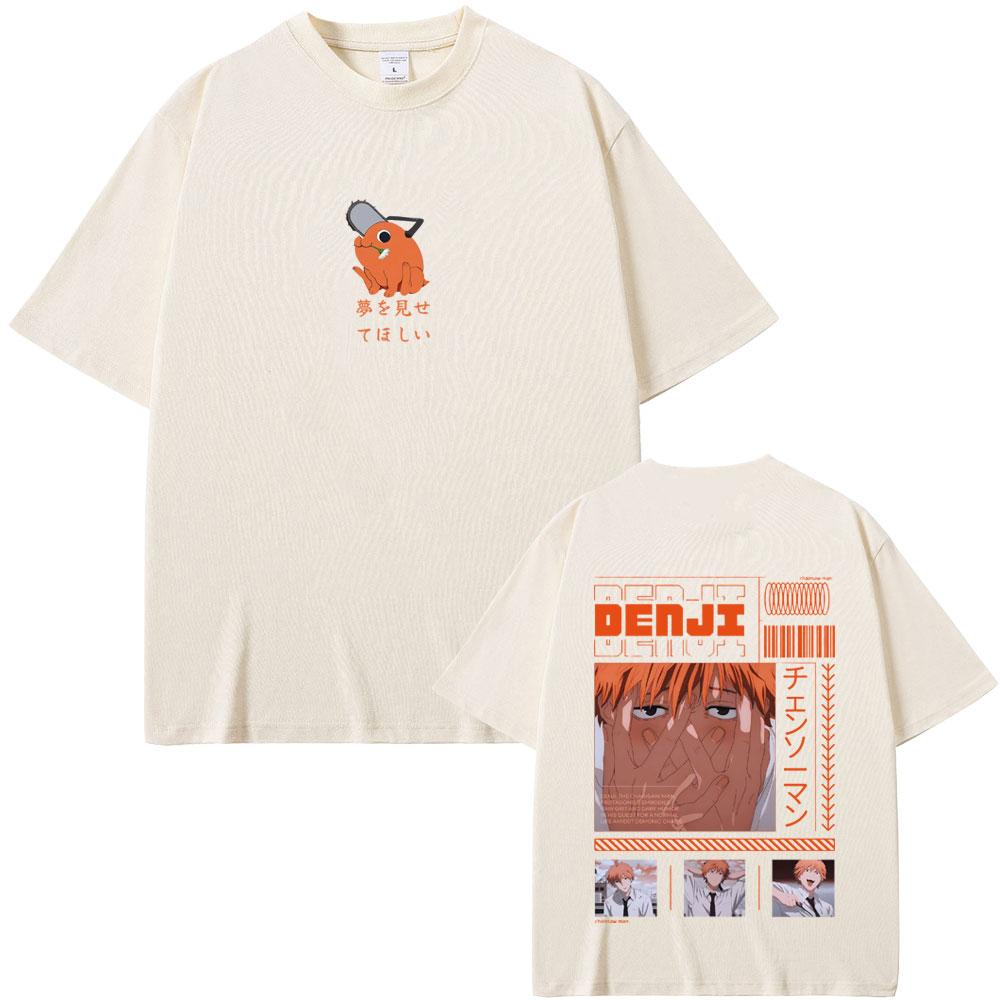 Anime Chainsaw Man Tshirt Cartoon Denji Pochita Funny Graphic T Shirts Tops Men Women Manga Casual Oversized Tshirt Streetwear