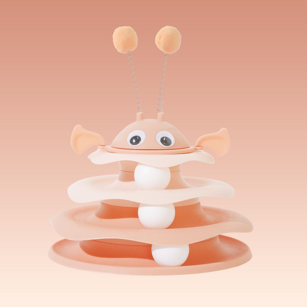 Cat Toy Set With Inflatable Bee Wobbler And Play Wheel For Interactive Play And Gift