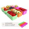 Lunch Divider Microwaveable Bakeware Dish Cup Reusable Silicone Kids Bento Box Dessert Holder Divider Salad Dressing Container