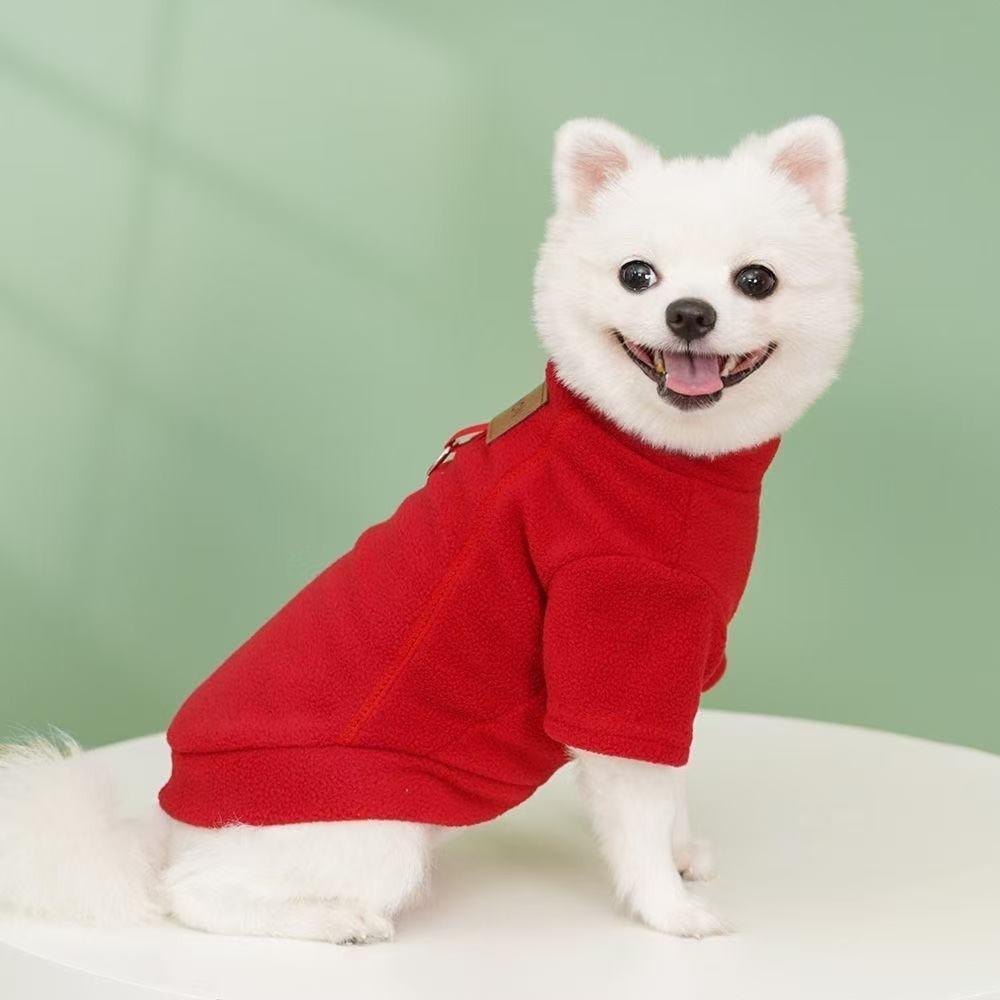 Warm Small Dog Hoodies Solid Color Dog Winter Clothing New Puppy Sweatshirt for Cold Weather
