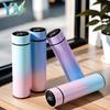 Weihnachtsgeschenk Edelstahl Vakuum-Thermosbecher mit Smart-Touch-Temperaturanzeige Farbverlauf für Reisen Sport Getränkebehälter