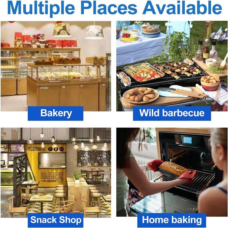 2-Piece Set for Baking Stainless Steel Wire Grill Oven Baking Barbecue Net