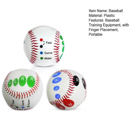 Pitching Trainer Baseball, Übungsbaseball mit Fingerplatzierung, Mehrere Pitching-Griff-Trainingsbälle, Baseball-Trainingsausrüstung für Anfänger