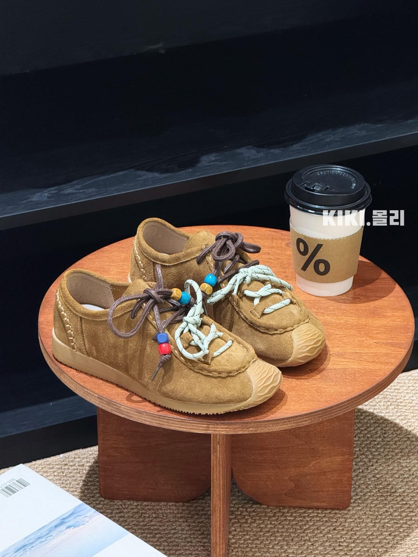 

Casual lace-up niche platform sports Forrest Gump Doudou shoes 2025 autumn new versatile retro color matching German training shoes women 39 верблюд