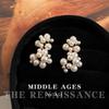 Pearl Beaded Earrings Light Luxury Stud Earrings Retro Literary Dress Ear Jewelry