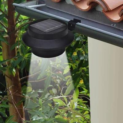 Solar Lamp 3 LED for Fence / Gutter / Garden Black 6 Pcs 41180