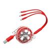 100W Type-C 3-in-1 Fast Charging Cable for Huawei, Android, and Apple Devices