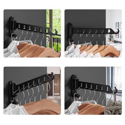 Wall Mounted Laundry Hanger Dryer Rack Folding Clothes Hanger Metal Storage Rack for Home Dormitory Balcony Heavy Duty