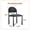Set of 2 Modern Dining Chairs, Upholstered Chair with Semi-Circular Backrest, PU Leather & Metal Legs, Chairs Only Included, No Table, 80cm High