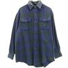 POLO COUNTRY 80s 90s Old Check Long Sleeve Shirt M Blue RALPH LAUREN Men's Used