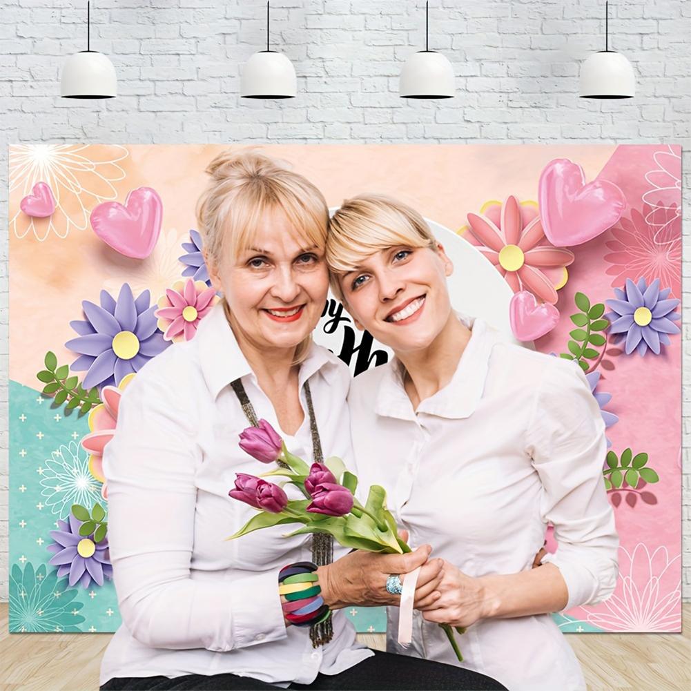 Happy Mothers Day Banner Mothers Day Backdrop Flower Themed Mothers Day Background Mothers Day Decoration for Photography