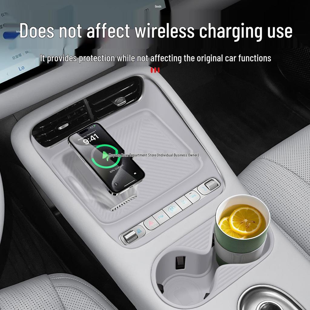 BYD Sea Lion Wireless Charging Silicone Pad & EV Cup Holder Cover for 25 Models
