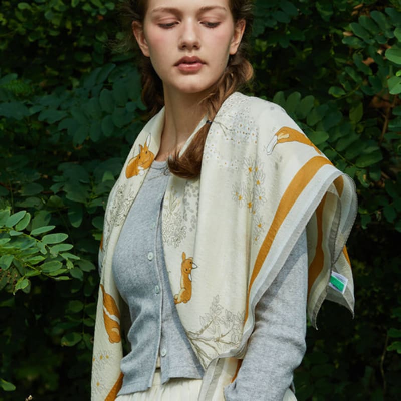 ANA MAISON Lovely Rabbit Silk Wool Scarf [PMsw-1432]