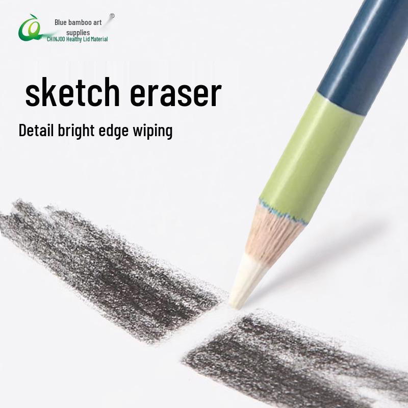 Green Bamboo Neo Neon Art Eraser Pen for Students