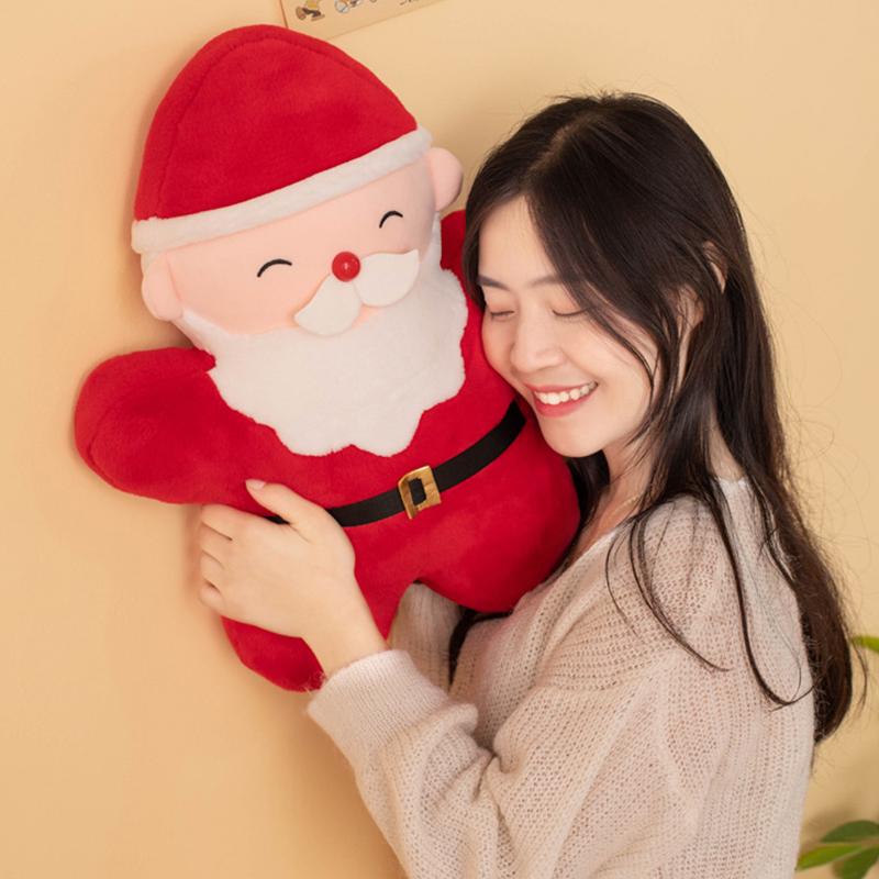 Christmas Decor Props Ornaments Cartoon Cute Christmas Tree Pillow Plush Santa Claus Cushion Pillow Xmas New Year Kids Gift