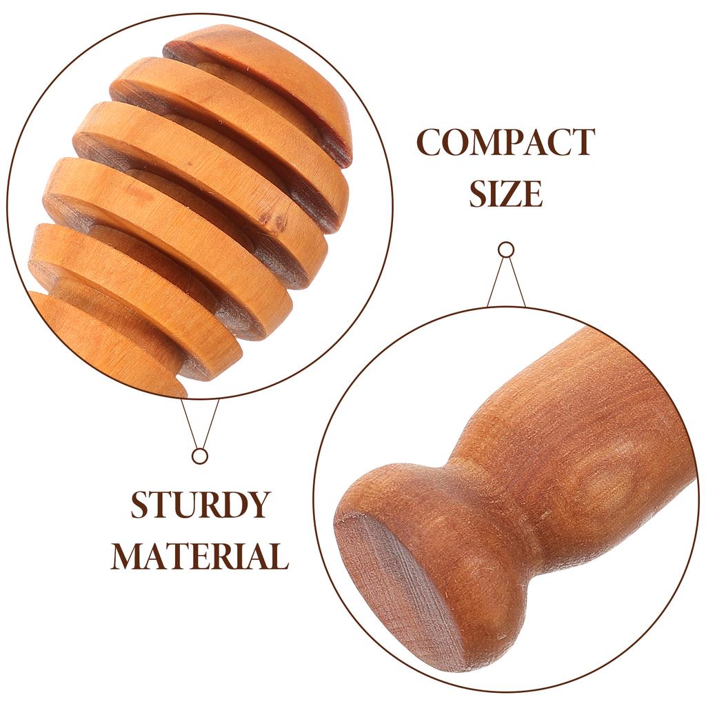 Olive Wood Honey Dipper Stick Portable Stirring Rod for Mixing Honey Sugar Cream Reusable Safe Perfect for Coffee Tea for Cafe