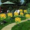 6 Head Solar Simulation Sunflower LED Lights with Luminous Pole for Garden Yard Lawn Patio Pathway Night Landscape Decor Lamp