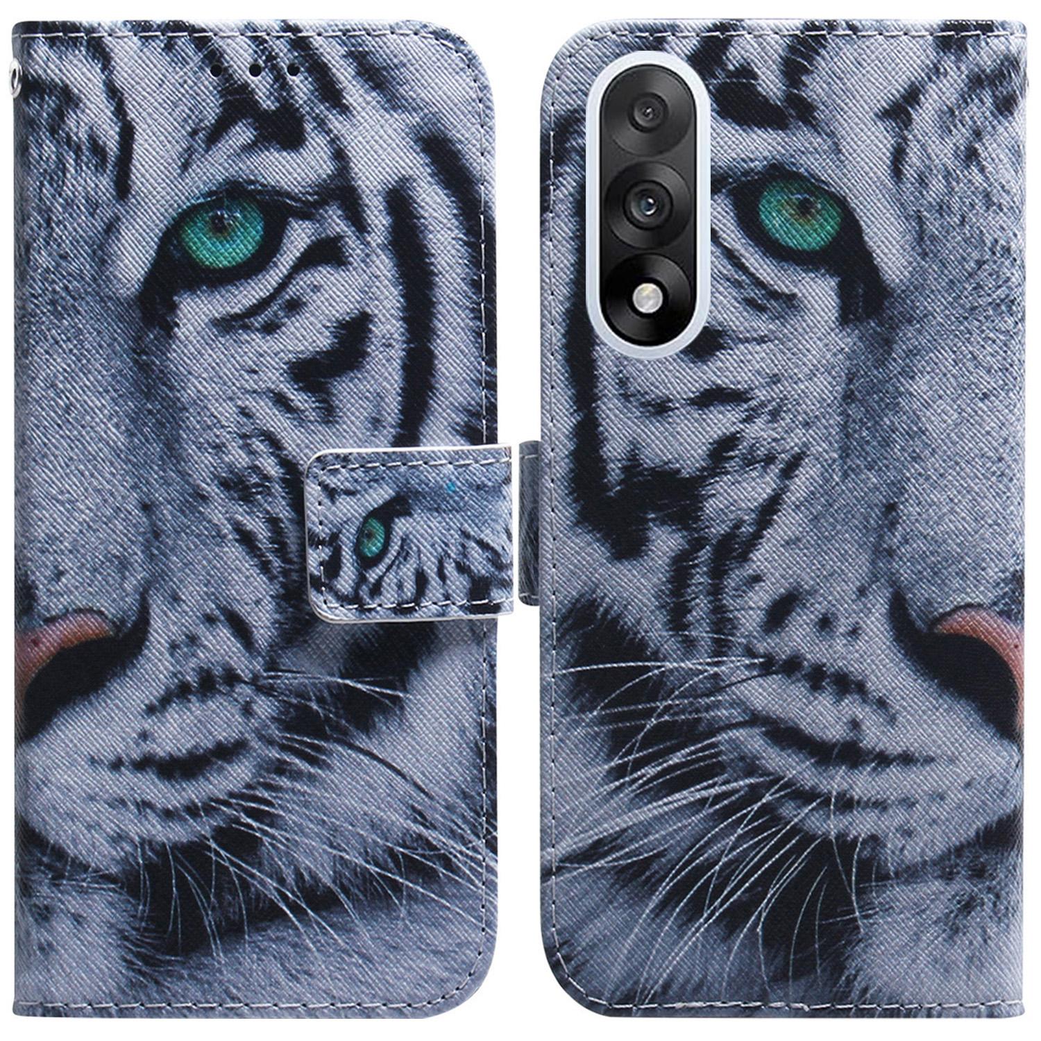 

For OnePlus Nord 5 5G Wallet Case Pattern Print Leather Phone Cover Tiger