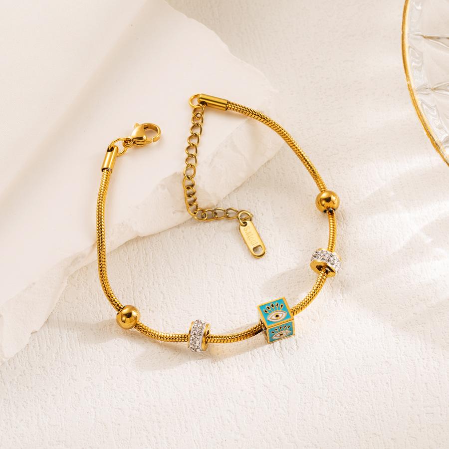 JYL TS Bracelet Fashion  Evil Eye Square Pendant Amplifies Protection & Style square eyes барби розовый