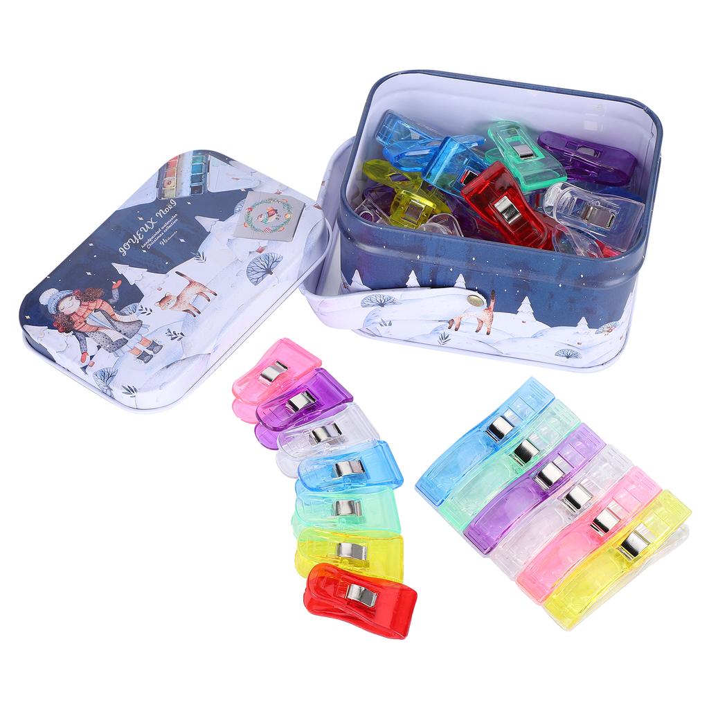 40 Stück Mini Stoffklammer Kunststoff Nähen Bunt Quilten Einfassen Handwerk Klemmen Werkzeug