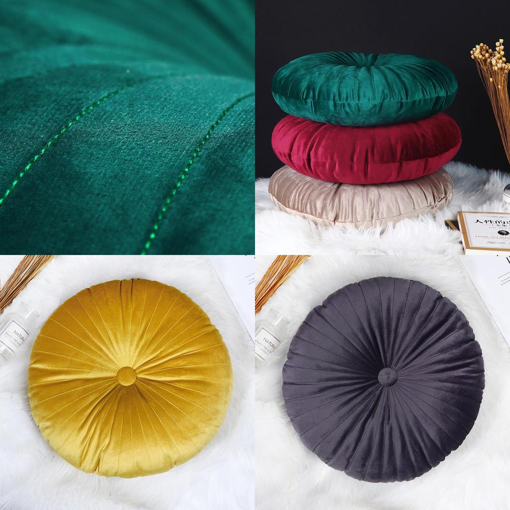 Cozy Round Pumpkin Back Seat Chair Cushion With Soft Velvet Touch And Durable Design