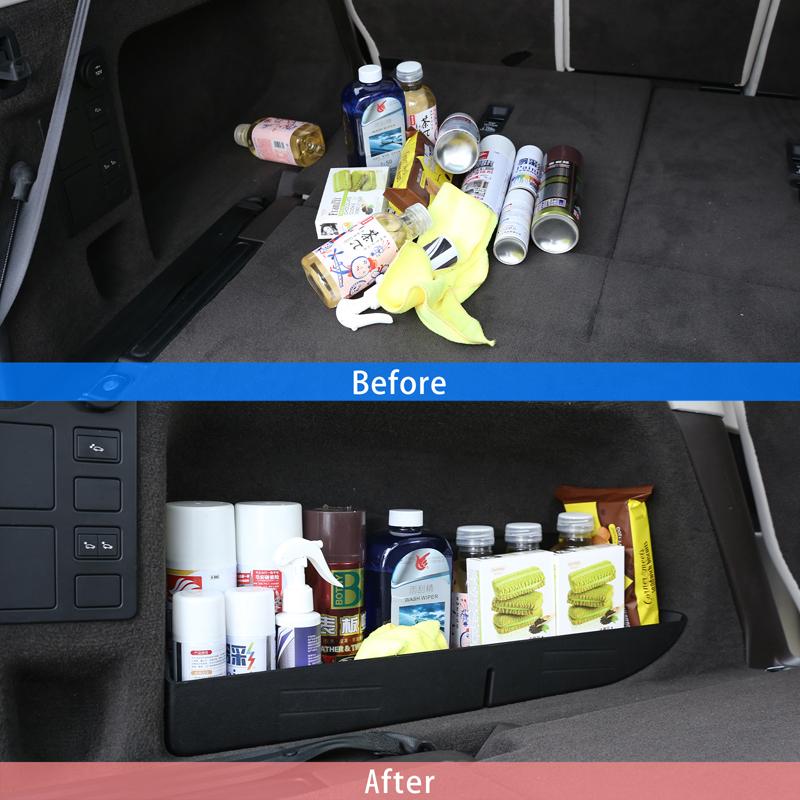 For Land Rover Discovery 5 L462 LR5 2017-2025 ABS Black Car Trunk Multifunctional Storage Box Tray Auto Accessories