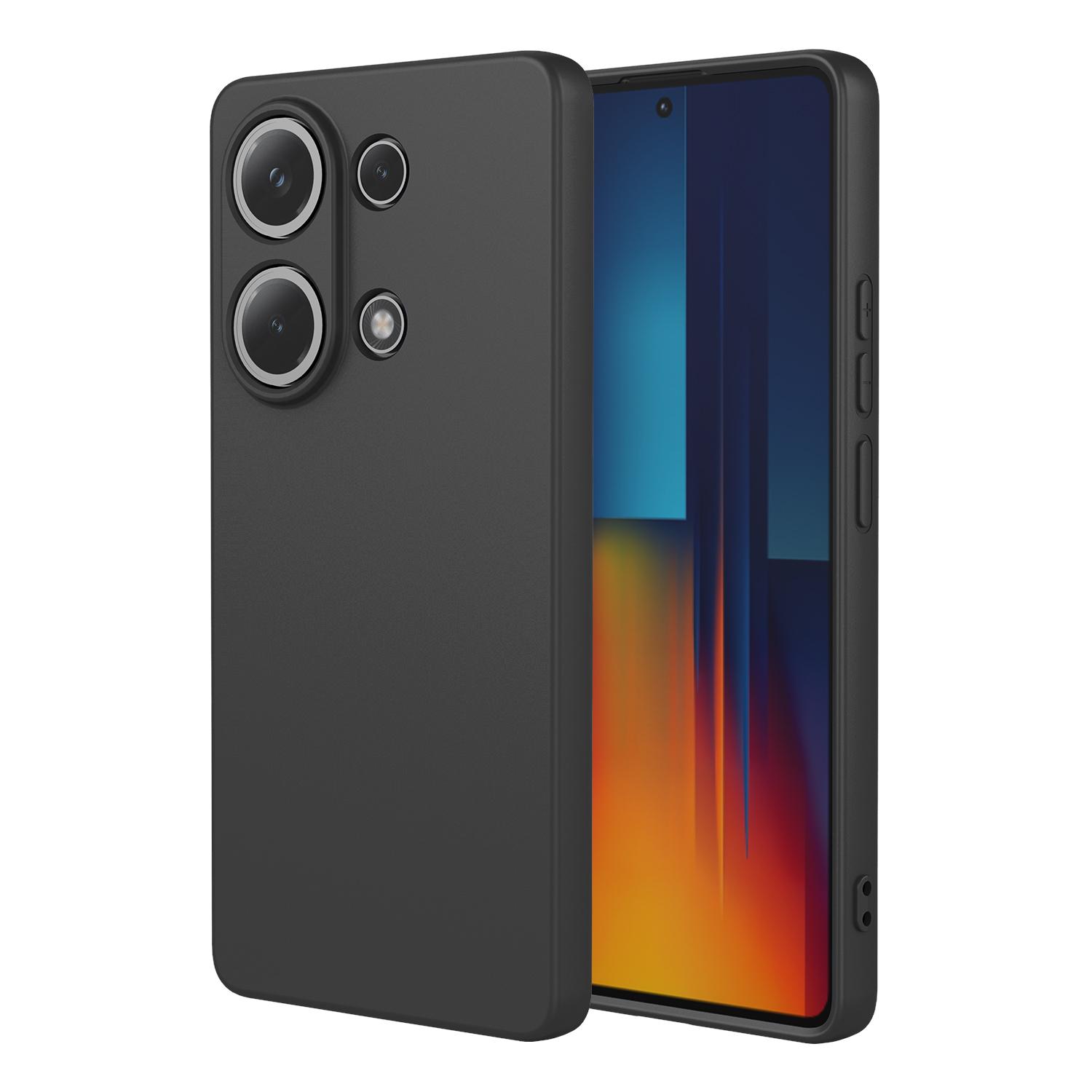 

Гибкий жидкий силиконовый чехол для Xiaomi Redmi Note 13 Pro Plus 5G 12 Pro+ 12S защитный чехол бампер мягкий полный защитный чехол Redmi Note 12 5G чёрный