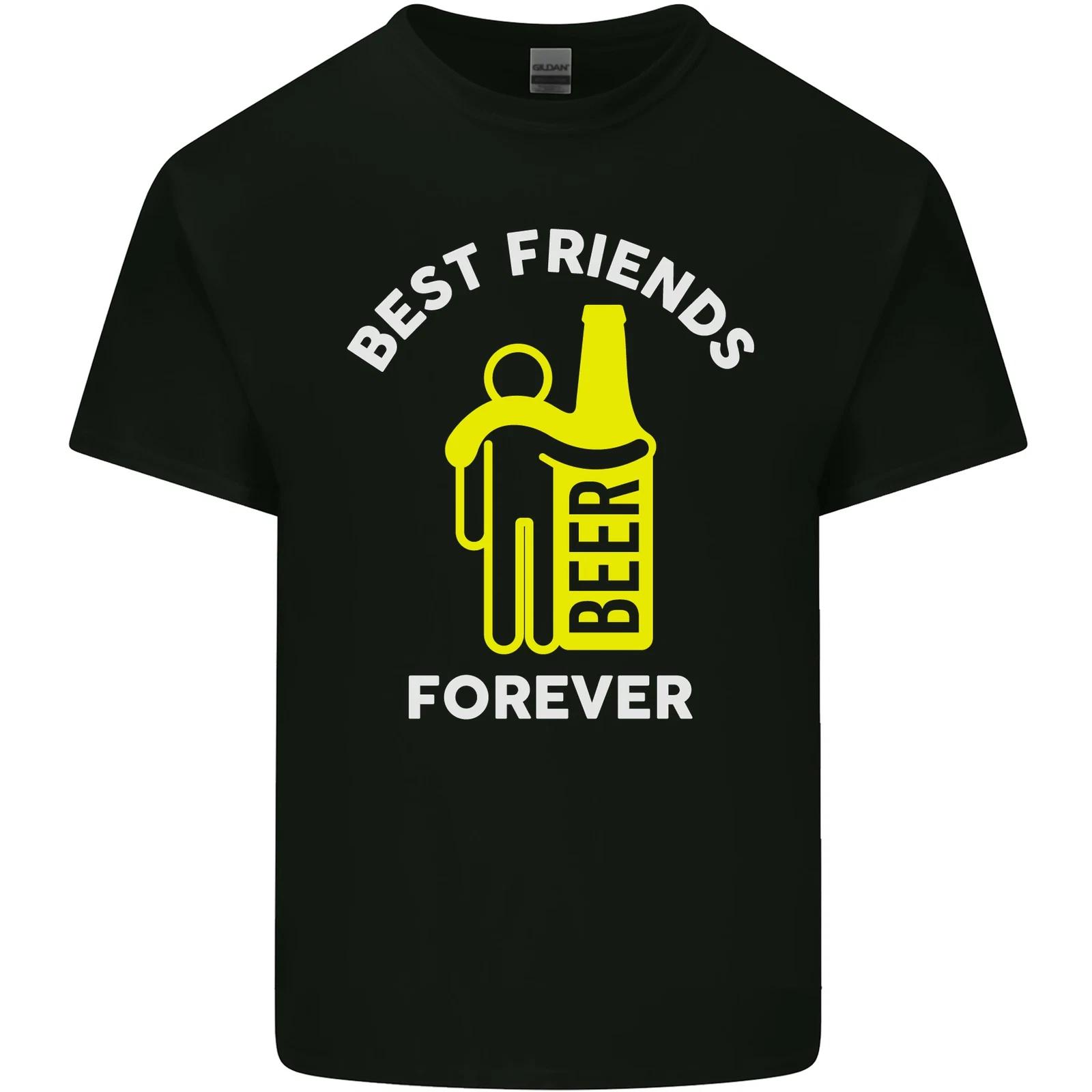 

Я и Пиво Лучшие Друзья Навсегда Смешная Мужская Хлопковая Футболка Футболка Топ 2XL