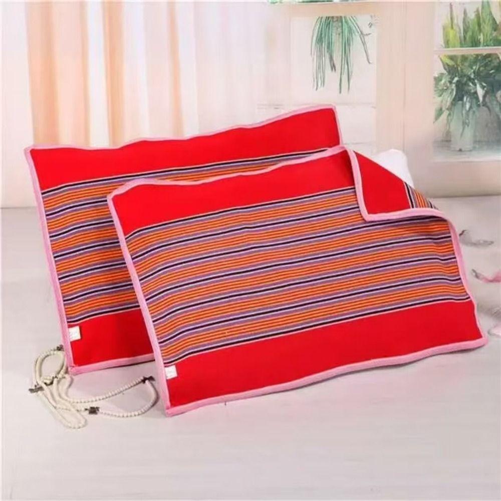 2Pcs Thickened Thickening Pillowcase Breathable Soft Striped Pillow Cover Stripe Design Washable Cushion Cover All Seasons
