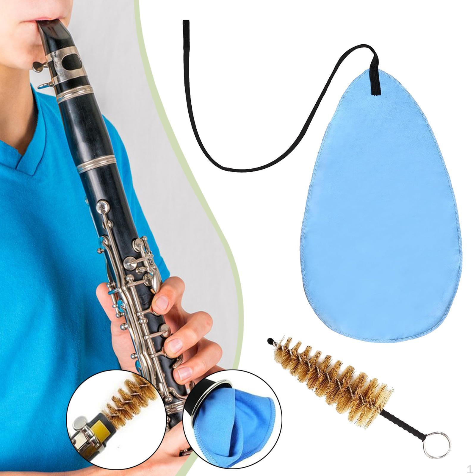 

Clarinet Cleaning Kit Cloth Lightweight Portable Care Tools Wind Instrument