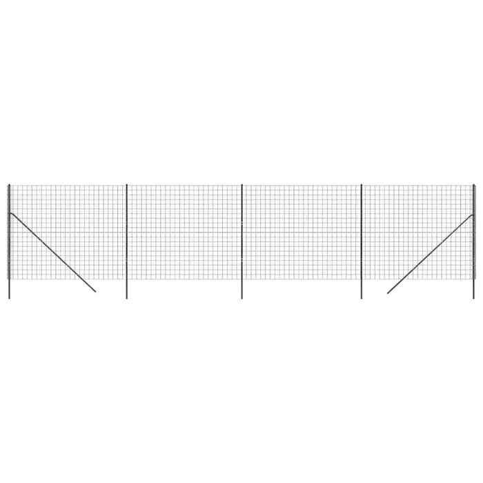 VidaXL Clôture en Treillis Métallique, Panneau de Clôture Décoratif, Barrière de Protection Jardin Patio Extérieur, 154227