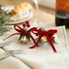 Festive Woven Handmade Napkin Ring with Red Fruit Pinecone Christmas Table Decoration  Party Favors