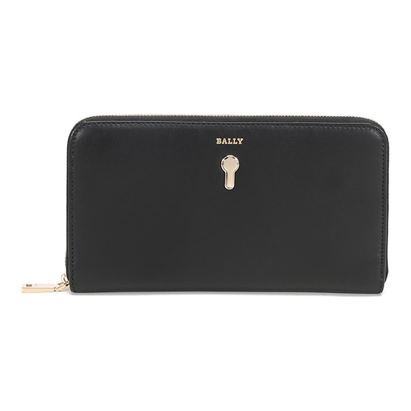 

Bally Leather Long Wallet Women Wallets Black CROVENOR-W-110 Basic Set (Bag+Dust Bag)