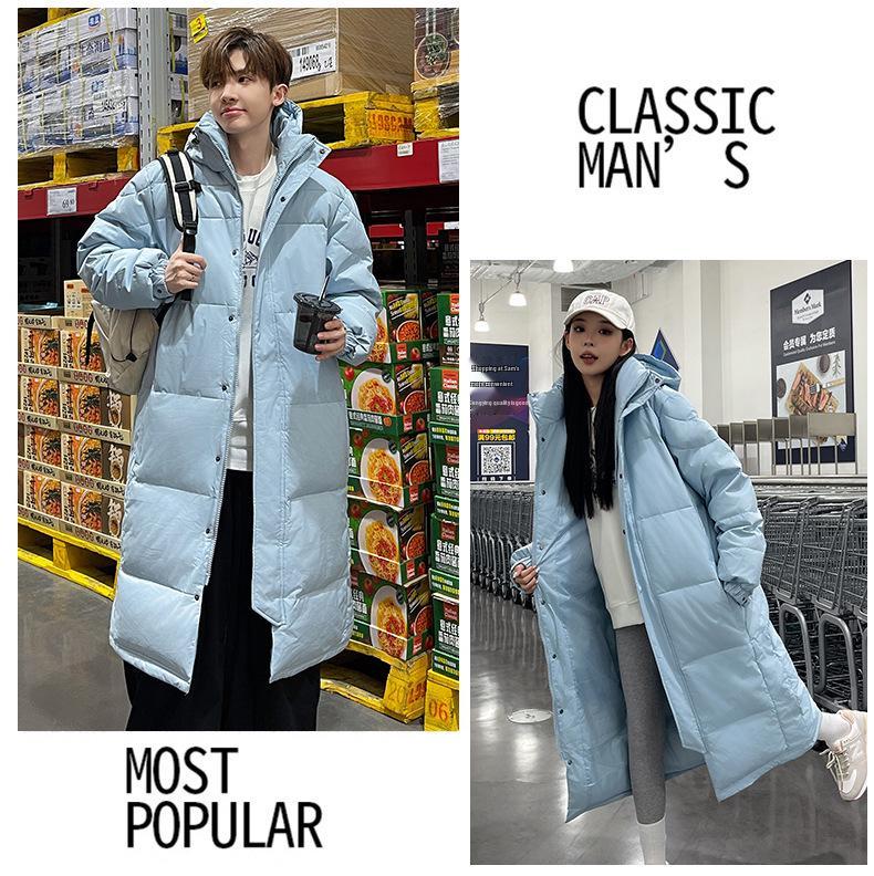 Nouvelle doudoune longue jusqu'au genou Automne/Hiver: Manteau chaud décontracté unisexe