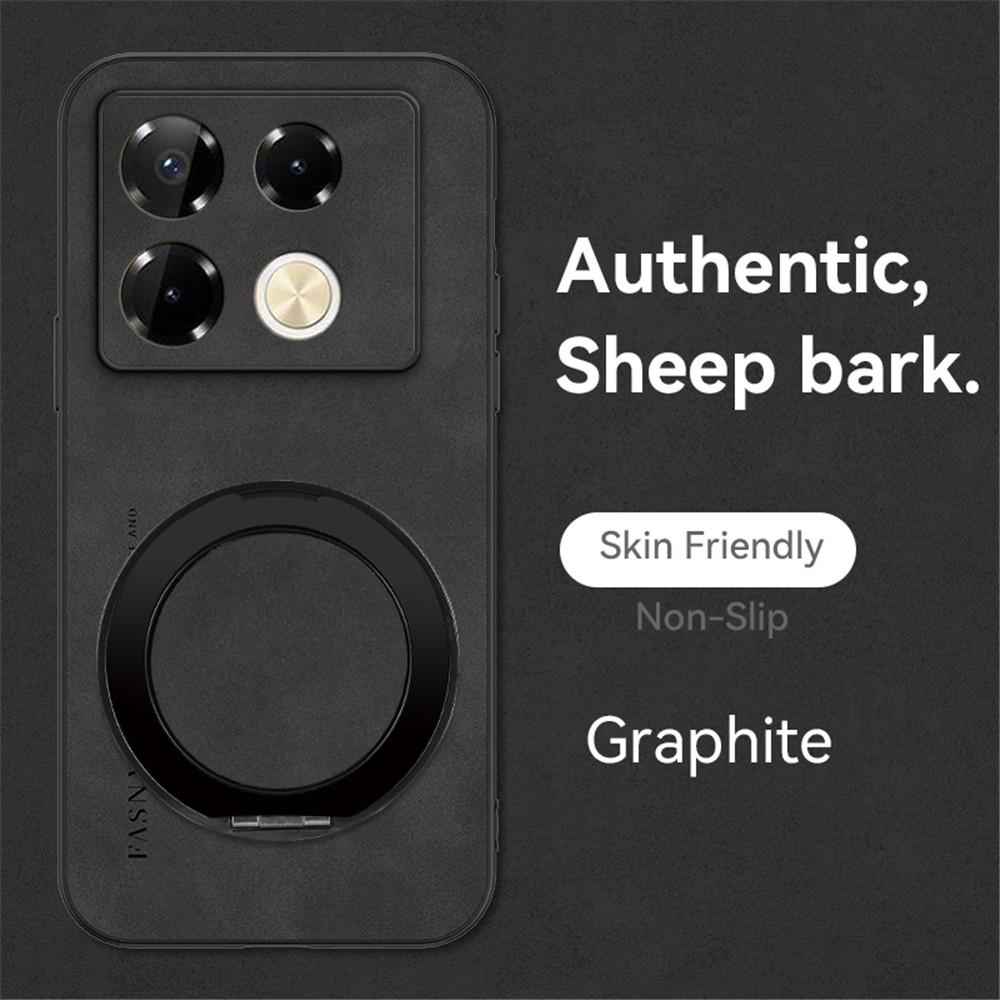 Luxury Sheepskin Magnetic Leather Holder Phone Case For Infinix Note 30 40 Pro Smart 10 9 8 7 6 Stand Shockproof Back Cover