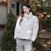 Teddy Diamond Quilting Puffer W  Ivory 