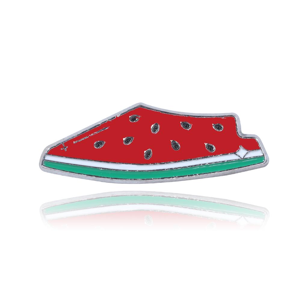Niedlicher Wassermelonen Emaille Pin Sommerfruchtförmige Brosche Taschen Dekoration Anstecknadeln Damen Reversnadel Schmuck Geschenk
