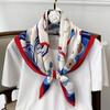 Spring and Autumn New Printed Fashionable Square Scarf for Women  Decorative Small Scarf  Versatile Headband Tie-up Bag