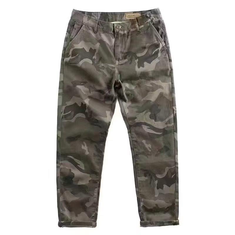 Men's Trendy Camouflage Cargo Pants - Multi-Pocket, Loose, Wear & Stain-Resistant Work Pants