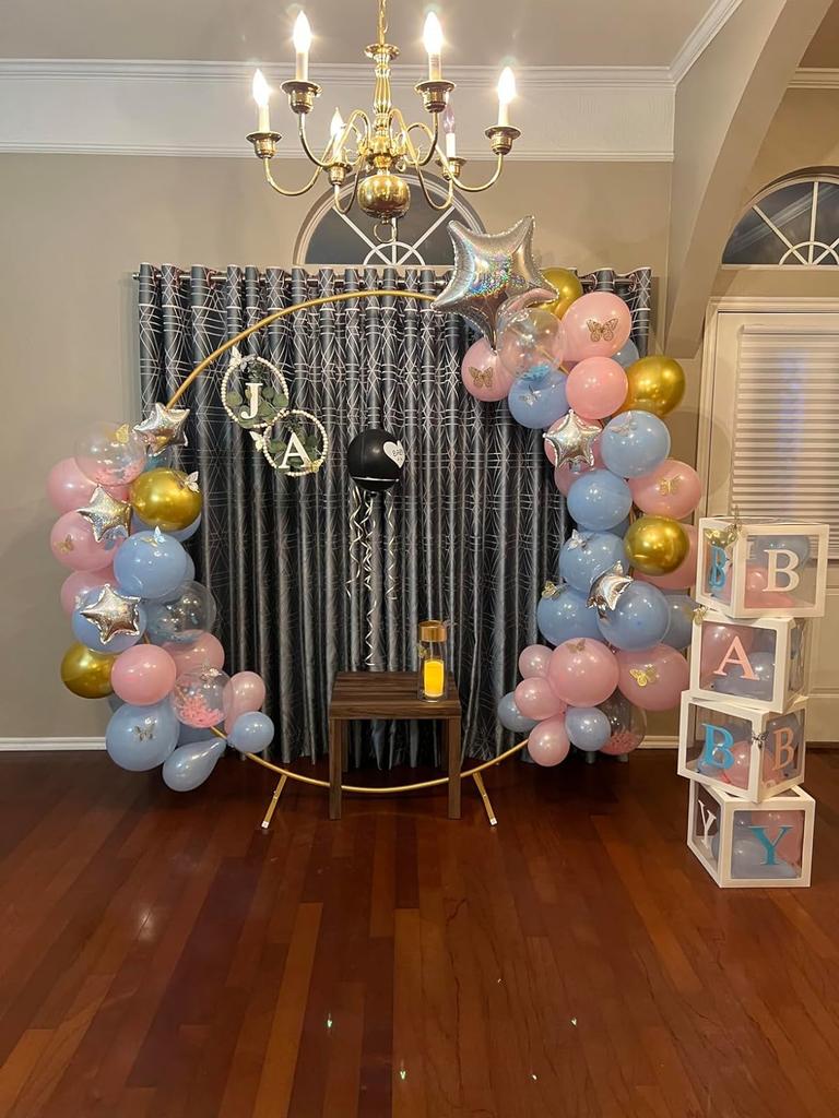 Transparent Balloon Box Party Transparent Balloon Box 4 Pieces White Alphanumeric Set Decoration Supplies Birthday Decoration Background Recital