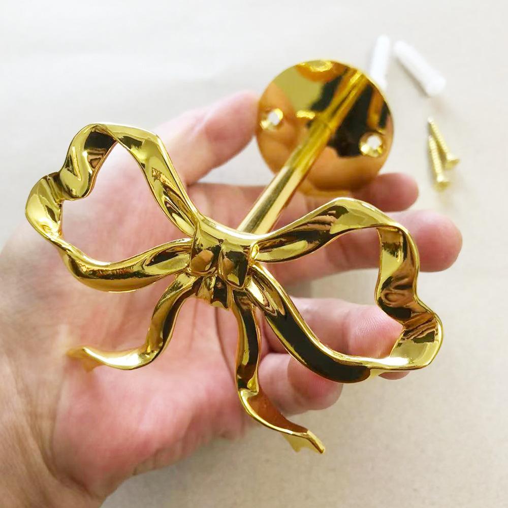 Zestaw 2 metalowych, nierdzewnych ściągaczy do zasłon w kształcie łuku Eleganckie uchwyty do zasłon do dekoracji nowoczesnej sypialni