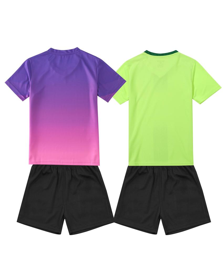 Kinder Fußballbekleidung Trikot Set für Jungen Trainings-Top und Hose Set Kurzärmlig Shorts Hose Feuchtigkeitstransport Schnelltrocknend Atmungsaktiv 120 [LUCKYLUAN]